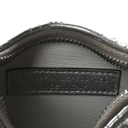 Fendi X MARC JACOBS Laminated Craquele Lambskin Nano Fendigraphy Hobo Charm Argento 6 of 8
