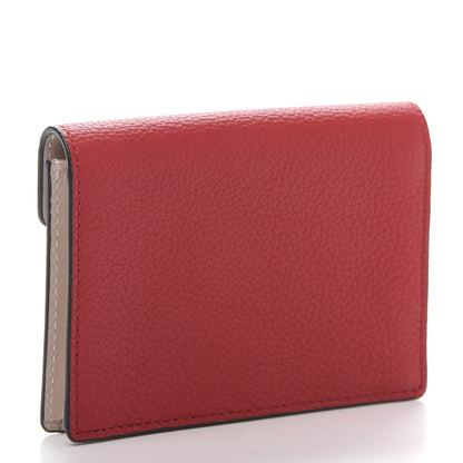 MCM Visetos Mini Love Letter Flap Wallet Cognac White Red 3 of 10