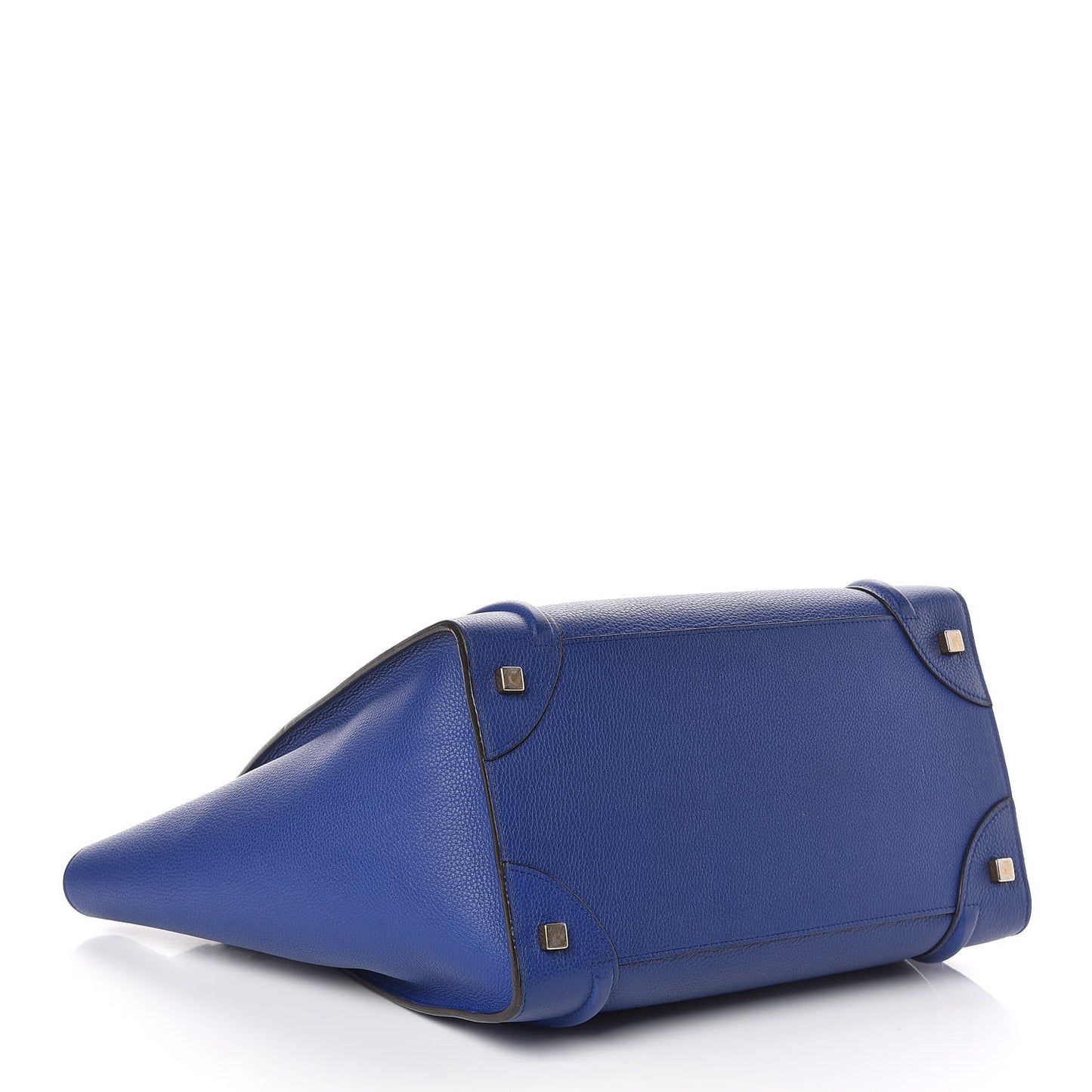 Drummed Calfskin Mini Luggage Indigo