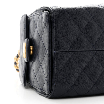 Chanel Caviar Quilted Small Chanel 25 Handbag Dark Navy 9 of 11