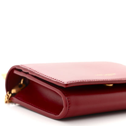 Saint Laurent Calfskin Monogram Chain Card Case Opyum Red 9 of 11