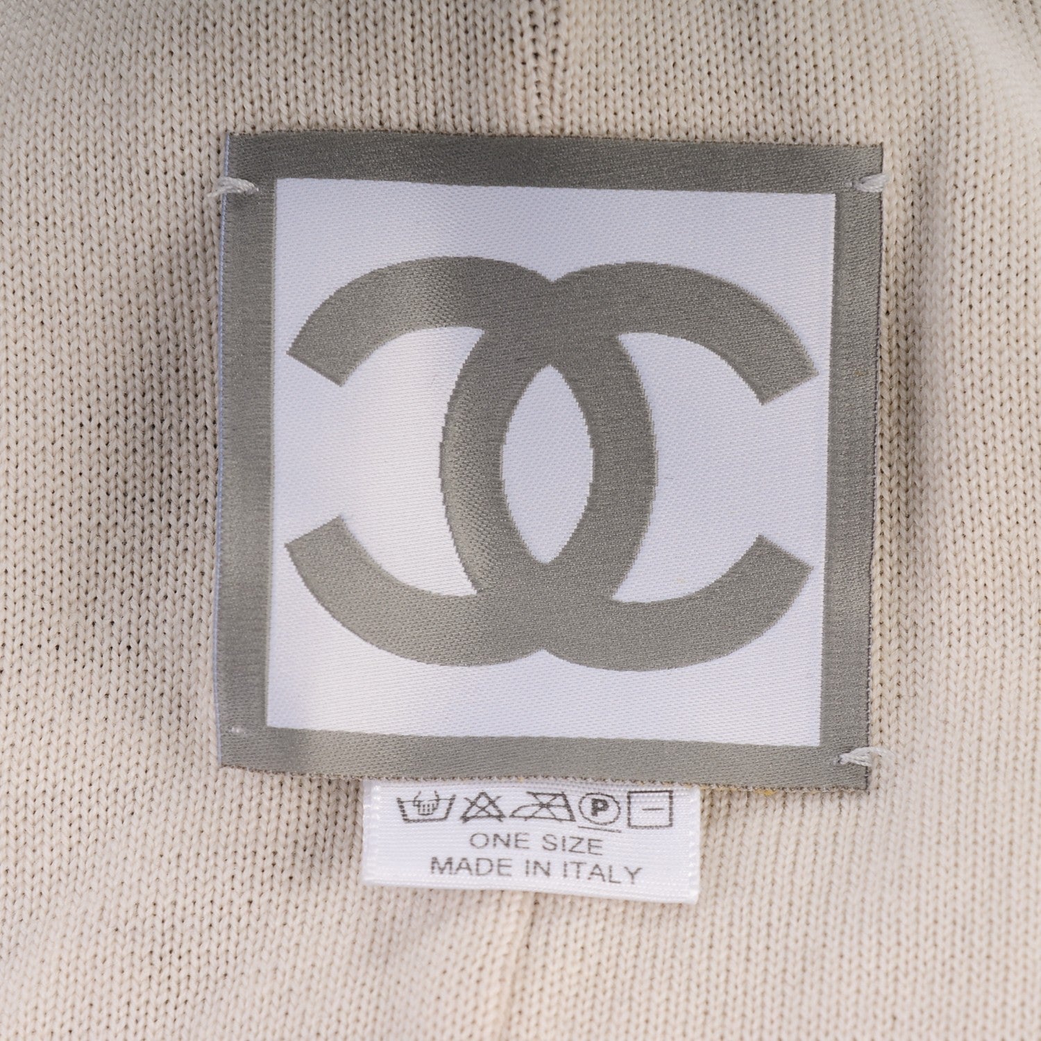 Chanel Merino Wool CC Beanie Hat Black 6 of 6