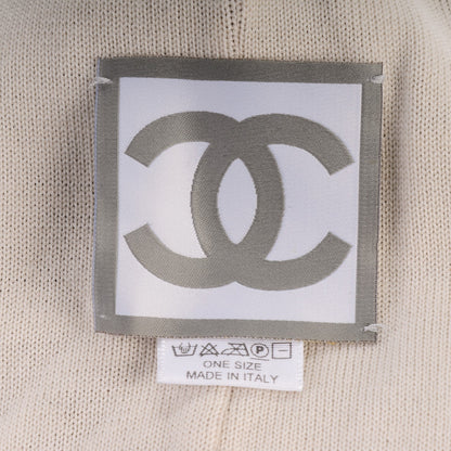 Chanel Merino Wool CC Beanie Hat Black 6 of 6