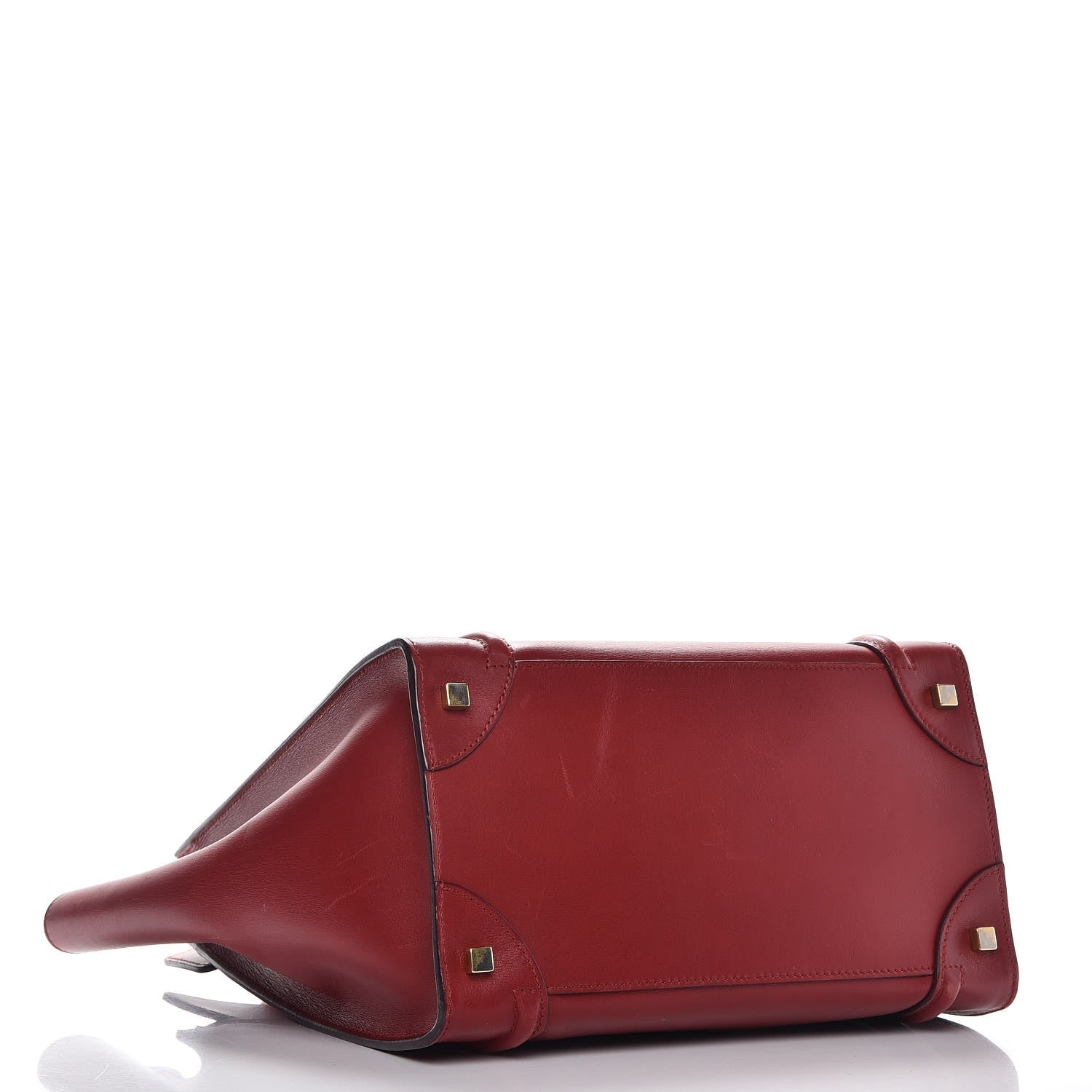 Celine Smooth Calfskin Mini Luggage Red 4 of 15