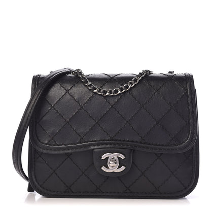 Chanel Calfskin Stitched Small Crossbody Flap Black 1 of 11