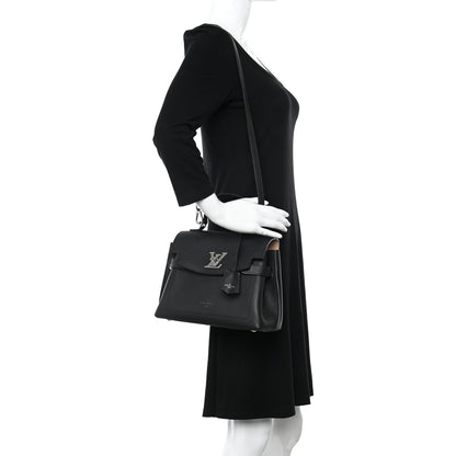 Louis Vuitton Calfskin Lockme Ever BB Black 2 of 11