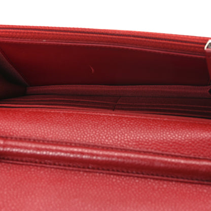 Chanel Caviar Quilted Wallet On Chain WOC Red 5 of 12