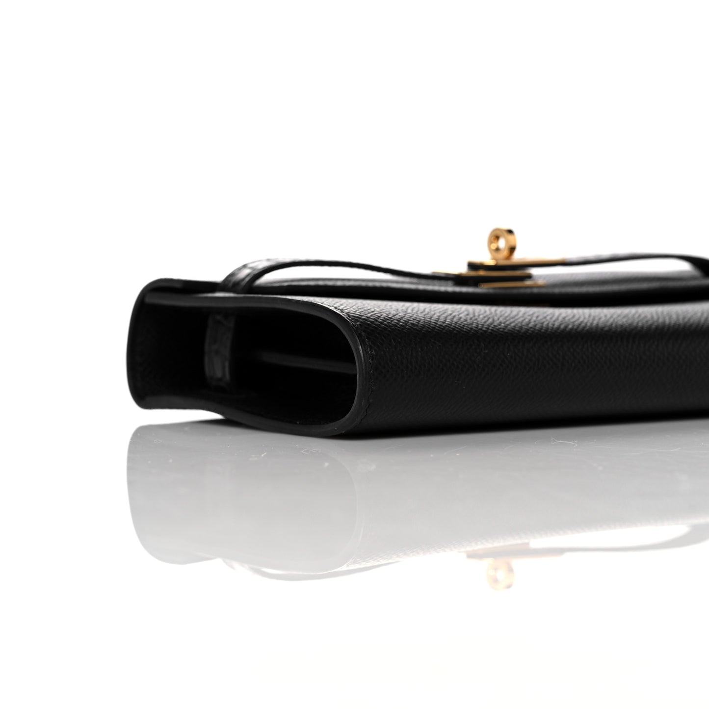 Epsom Matte Alligator Touch Kelly Wallet To Go Black