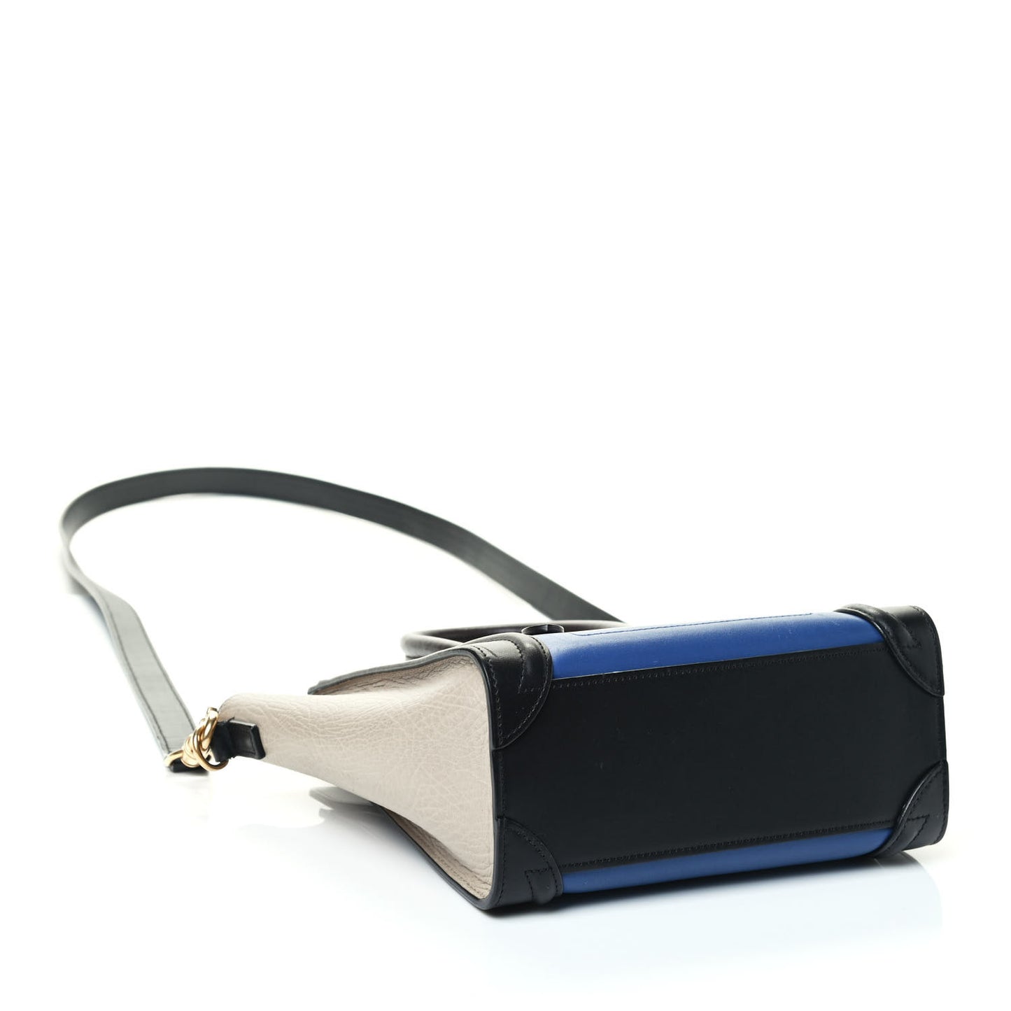 Smooth Calfskin Bullhide Nano Tri-Color Luggage Indigo