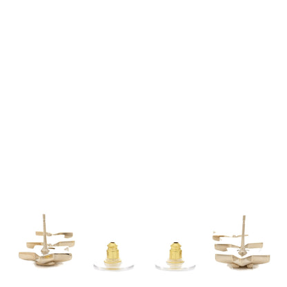 Chanel Crystal CC Star Cha-Nel Drop Earrings Light Gold 3 of 5