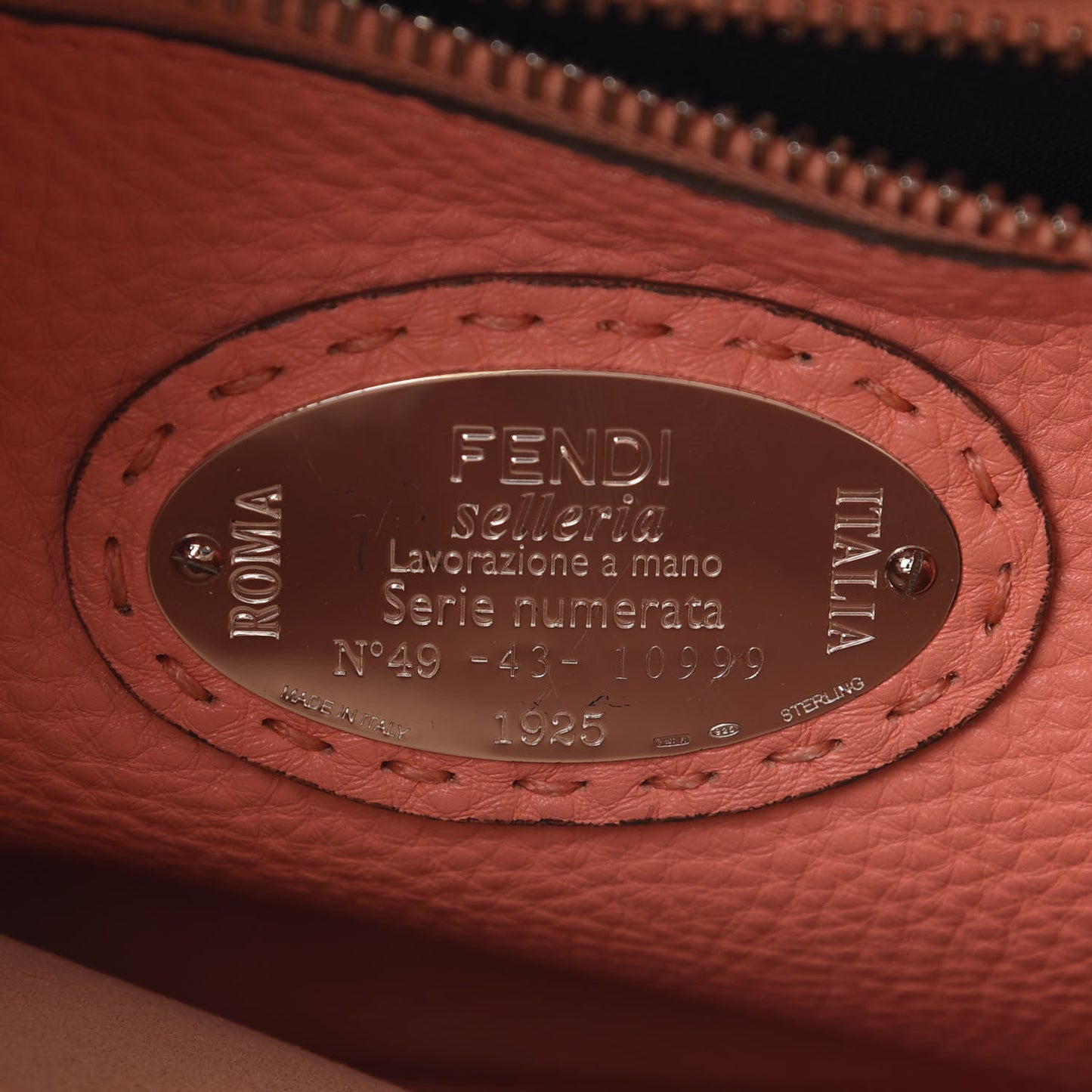 Cuoio Romano Selleria Bi-Color Medium Peekaboo Iconic Satchel Rosa Plaster Pesca
