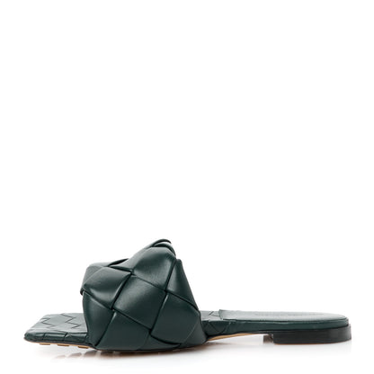 Bottega Veneta Nappa Maxi Intrecciato Lido Flat Sandals 39 Inkwell 1 of 8