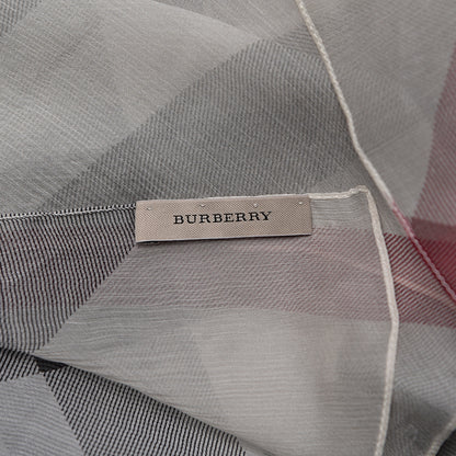 Burberry Silk Giant Check Scarf Ivory 2 of 5