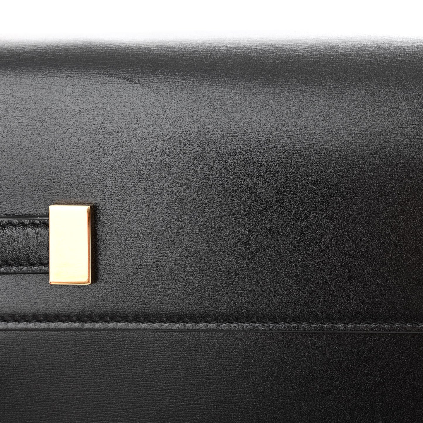 Smooth Calfskin Manhattan Shoulder Bag Black Beige