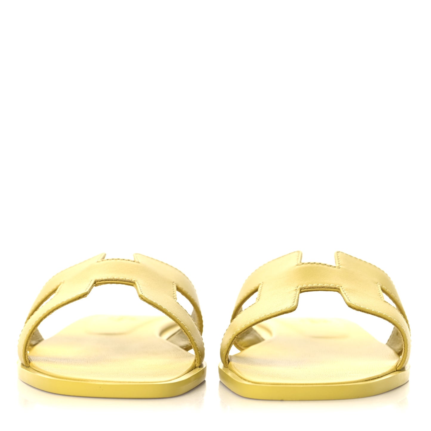 Box Calfskin Oran Sandals 36.5 Jaune Citron