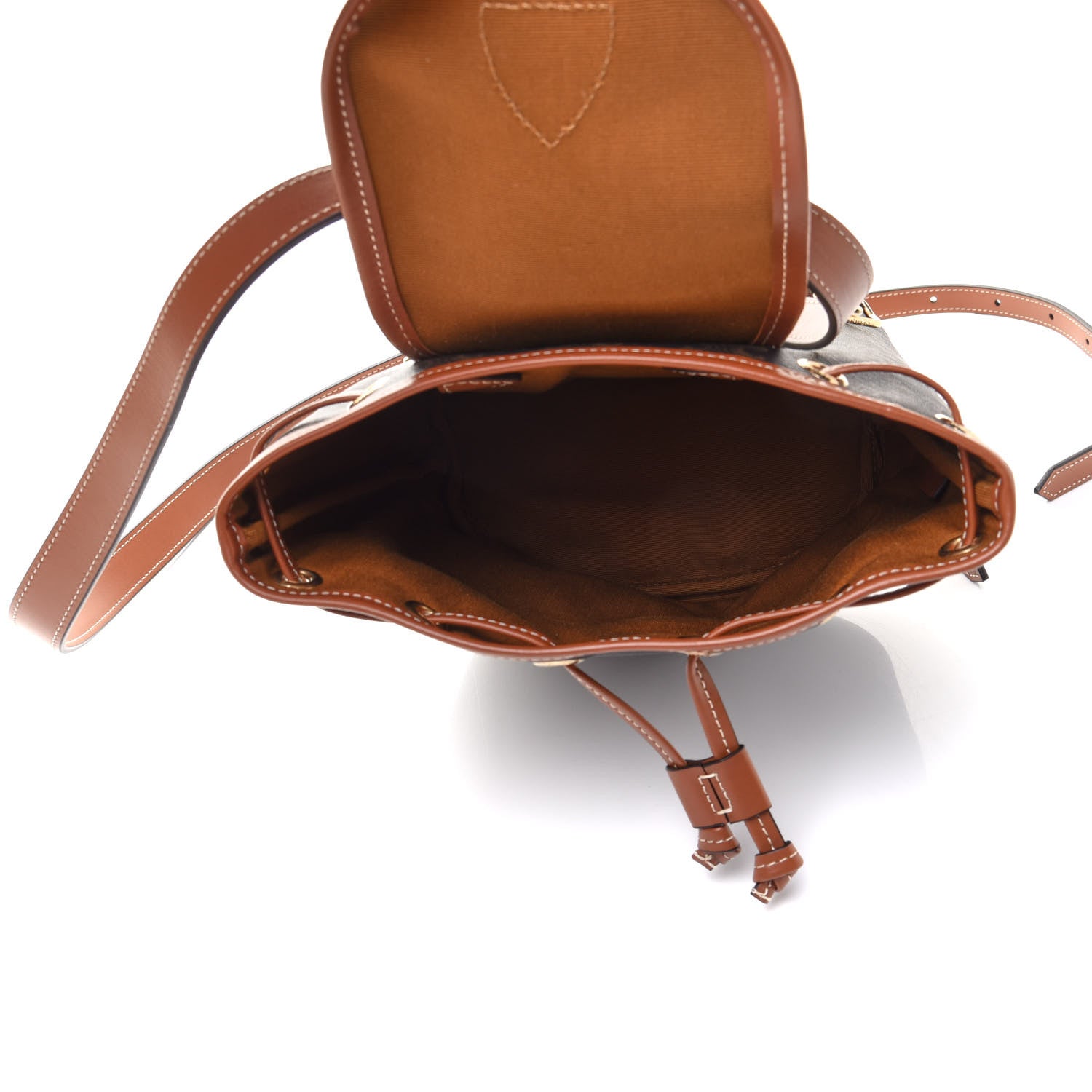 Celine Triomphe Canvas Calfskin Mini Folco Backpack Tan 5 of 9