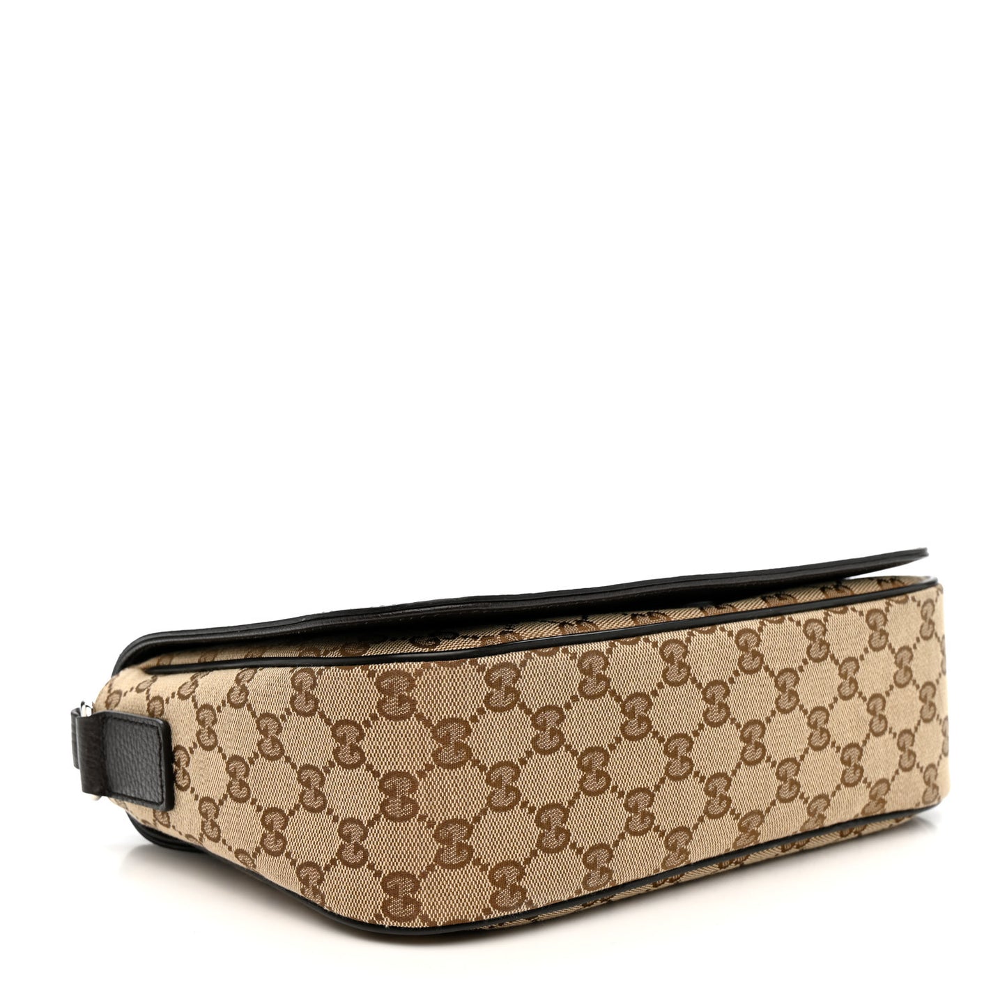 Monogram Flap Messenger Bag Beige Dark Brown