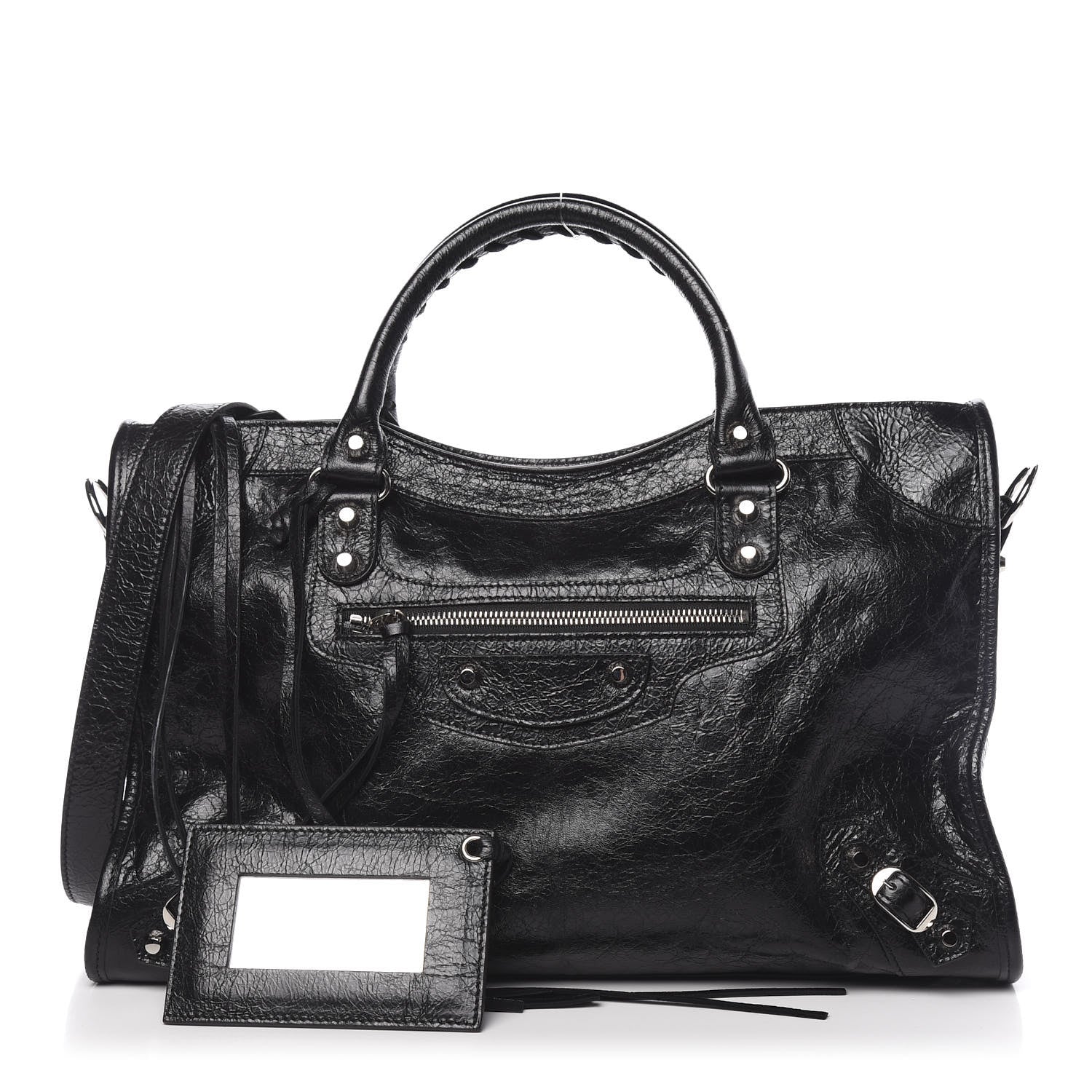 Balenciaga Agneau Classic Silver Hardware City Black 1 of 10