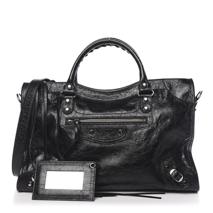 Balenciaga Agneau Classic Silver Hardware City Black 1 of 10