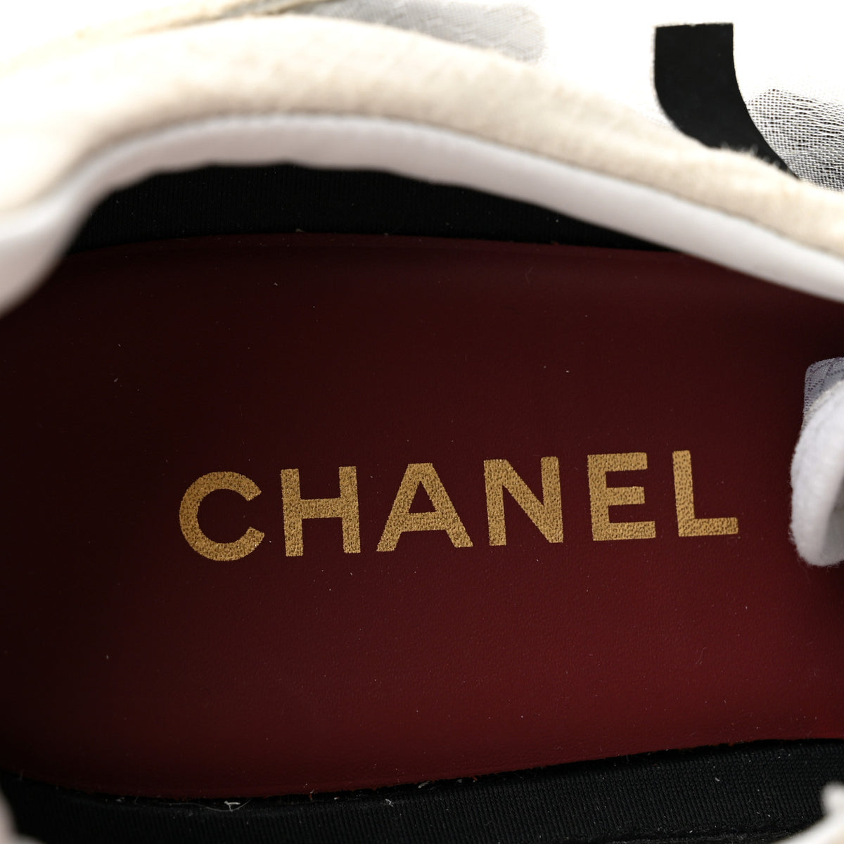 Chanel Suede Mesh Womens CC Sneakers 40 White Black 8 of 10