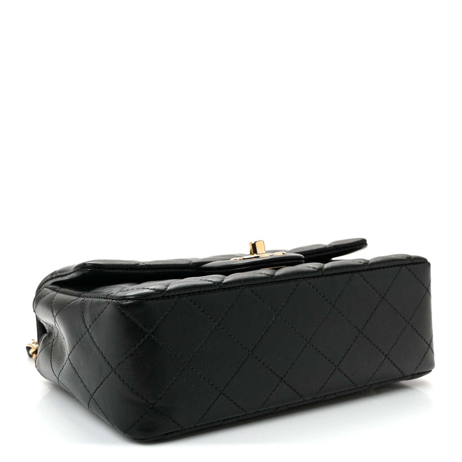 Chanel Lambskin Quilted Mini Rectangular Flap Black 4 of 10