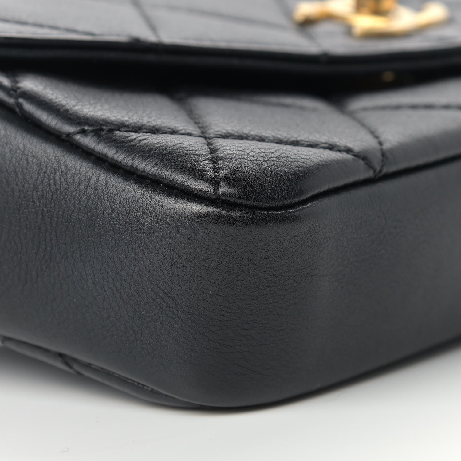 Chanel Calfskin Quilted Flap Waist Bag Black 8 of 15