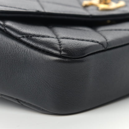 Chanel Calfskin Quilted Flap Waist Bag Black 8 of 15