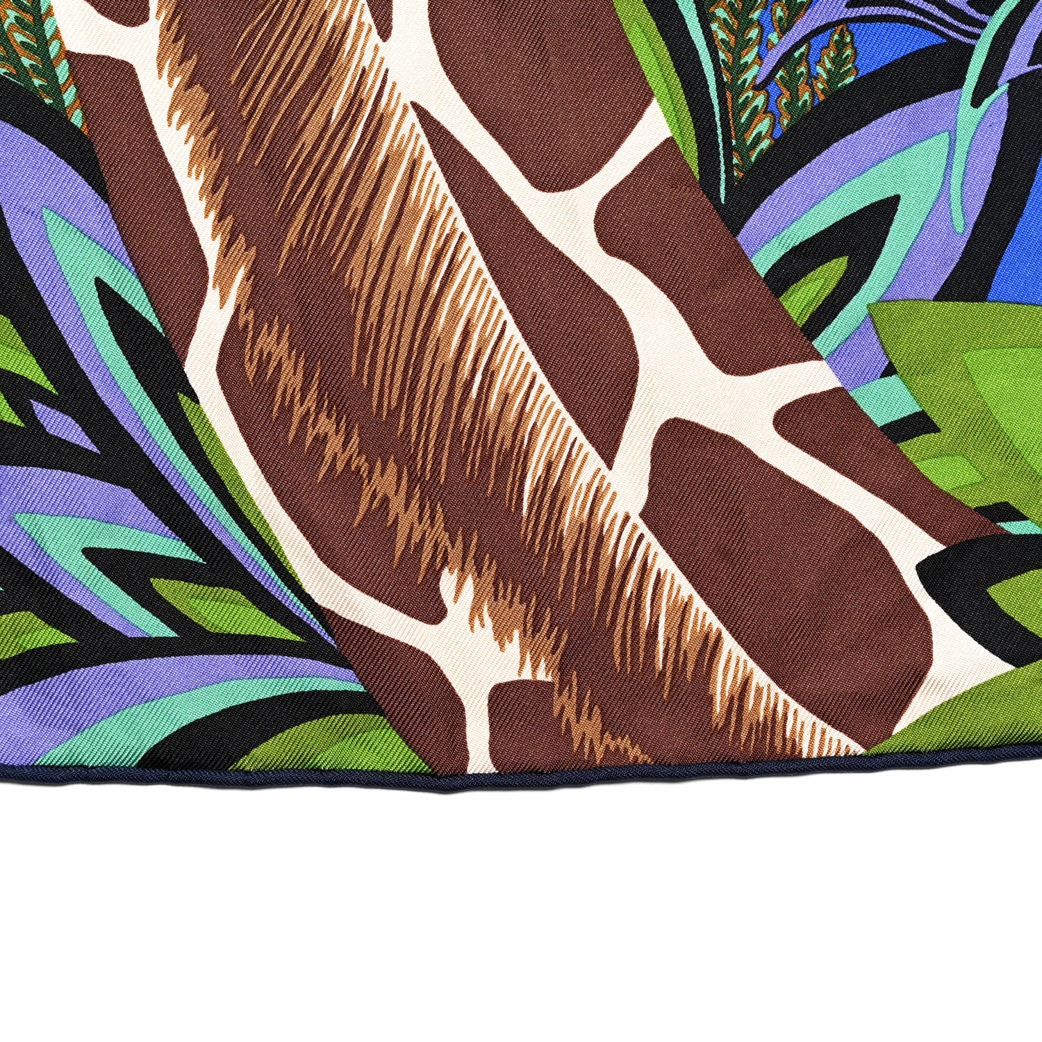 Hermes Silk The Three Graces Scarf 90 Bleu Vif Marron Vert 8 of 8