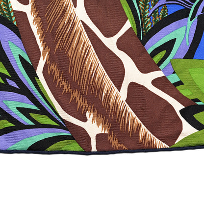Hermes Silk The Three Graces Scarf 90 Bleu Vif Marron Vert 8 of 8