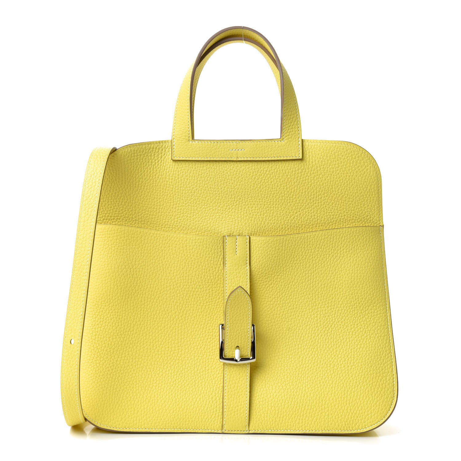 Hermes Taurillon Clemence Halzan 31 Lime 3 of 11
