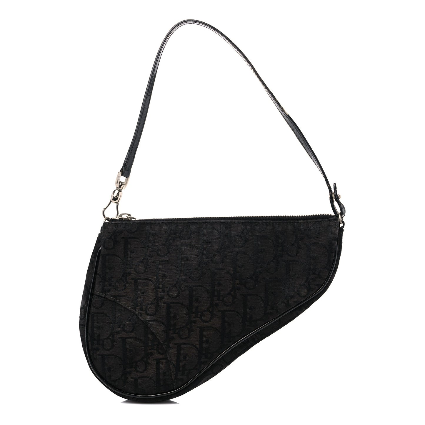 Oblique Monogram Mini Saddle Pochette Black