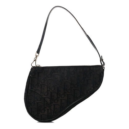 Christian Dior Oblique Monogram Mini Saddle Pochette Black 1 of 18