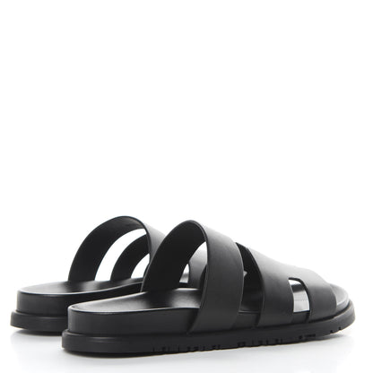 Hermes Calfskin Womens Ankara Sandals 40 Black 4 of 8
