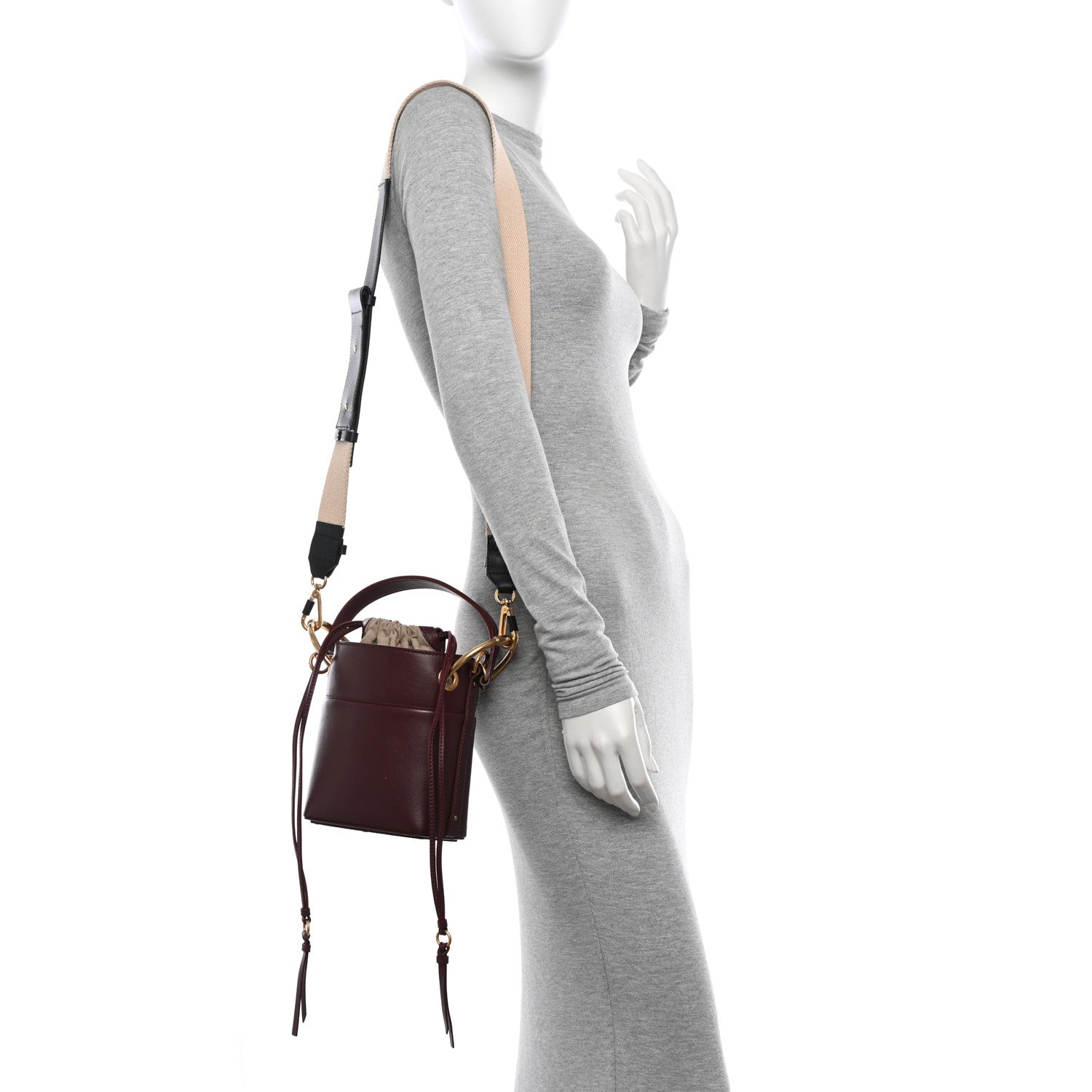Chloe Smooth Calfskin Small Roy Bucket Bag Earthy Red 2 of 12