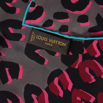 Louis Vuitton Silk Giant Leopard Square Scarf 5 of 5