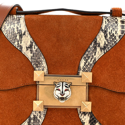 Gucci Snakeskin Suede Osiride Shoulder Bag Bright Cuir 9 of 14
