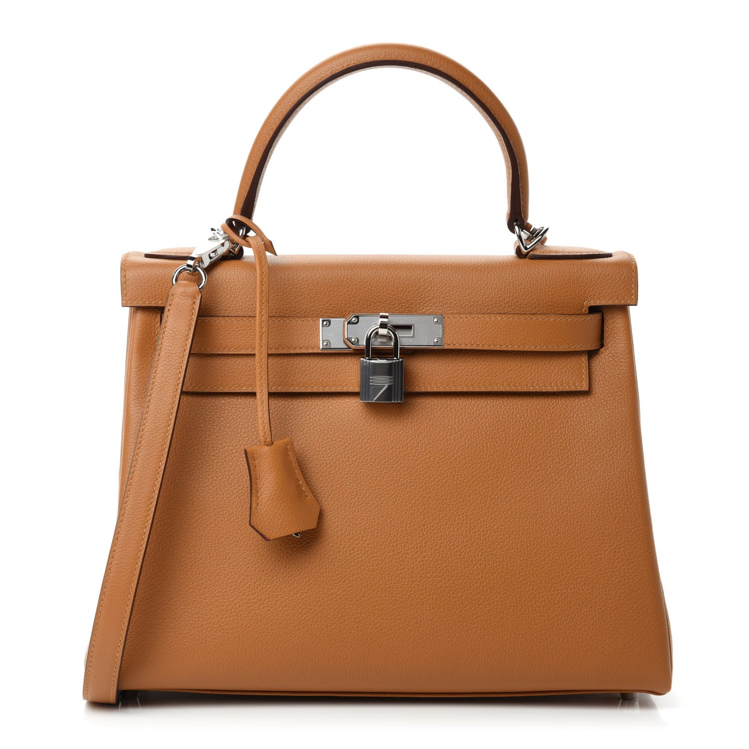 Hermes Evercolor Kelly Retourne 28 Caramel Rose d'Ete 1 of 11