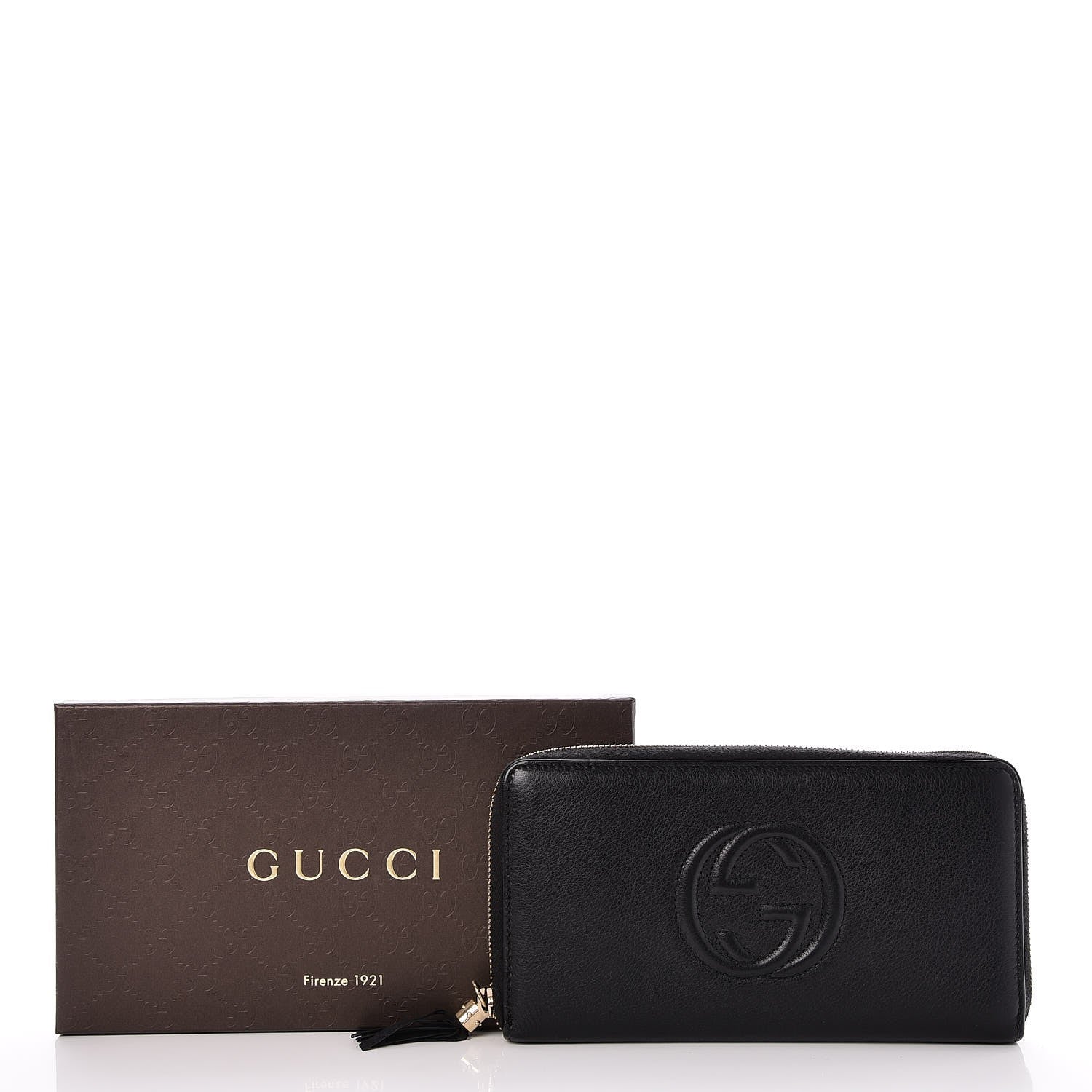 Gucci Calfskin Soho Zip Around Wallet Black 8 of 8