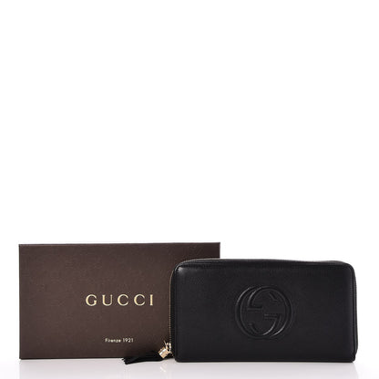 Gucci Calfskin Soho Zip Around Wallet Black 8 of 8