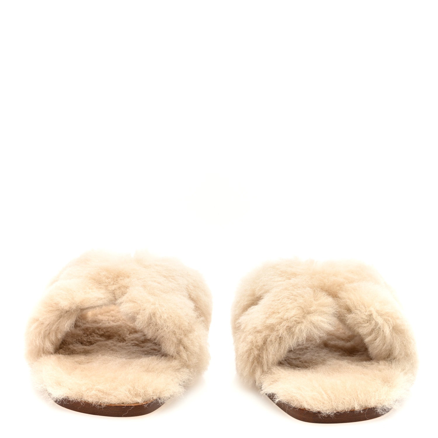 Hermes Woolskin Oran Sandals 39 Beige Argile 3 of 8