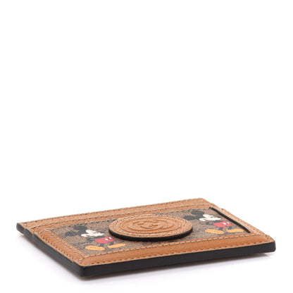 Gucci X DISNEY Mini Vintage GG Supreme Monogram Mickey Mouse Card Holder Beige Vintage Sun Oil 4 of 7