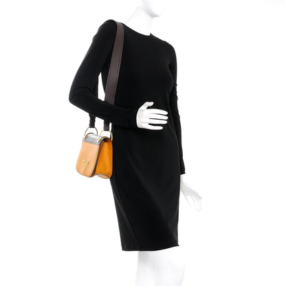 Prada City Calf Pionniere Saddle Bag Ocra Cocco 2 of 6