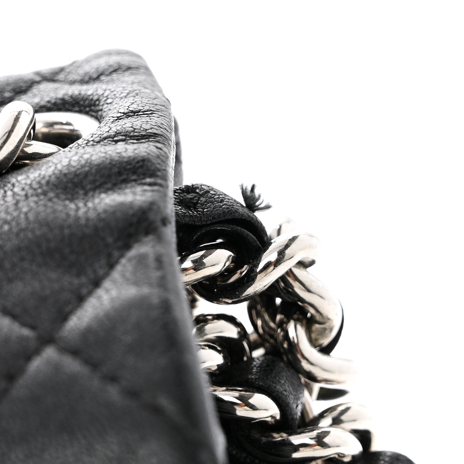 Chanel Washed Lambskin Quilted Medium Chain Around Messenger Black 15 of 16