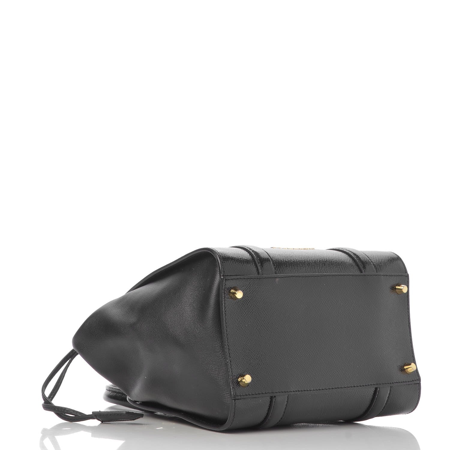 Burberry Patent Calfskin Small Dinton Tote Black 4 of 8