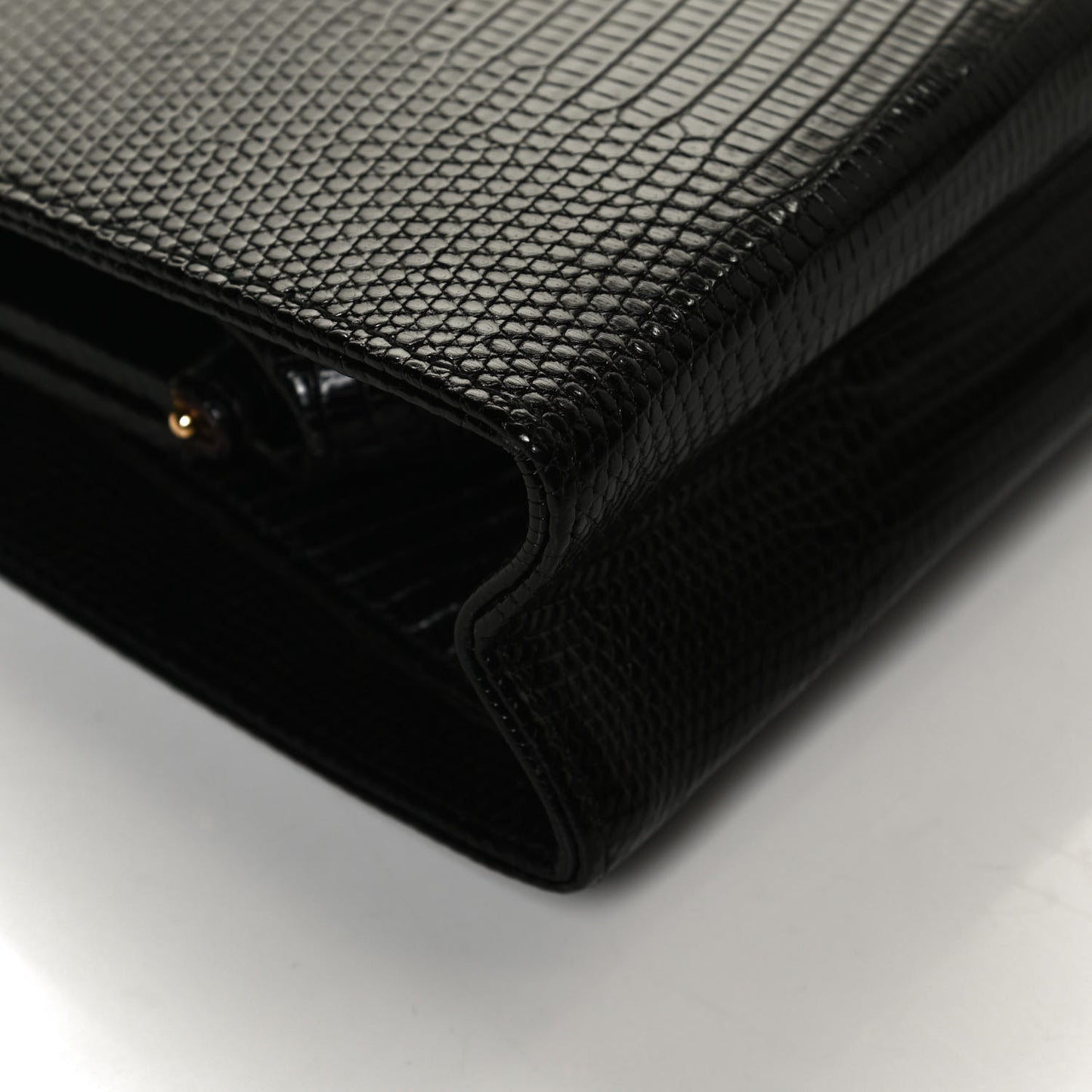 Lizard Zumi Chain Shoulder Bag Black