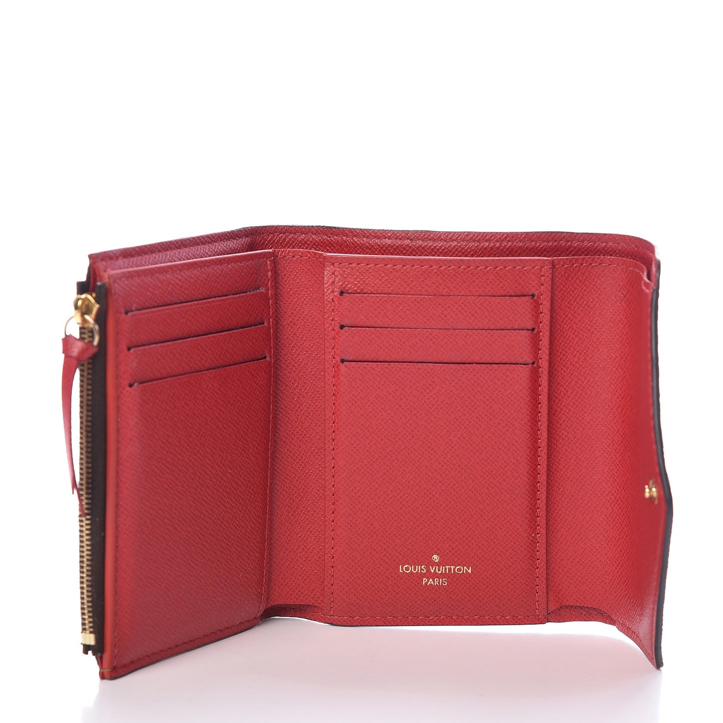Damier Ebene Victorine Wallet Red