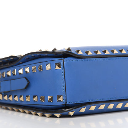 Valentino Garavani Vitello Medium Rockstud Flap Saddle Bag Light Sapphire 6 of 12