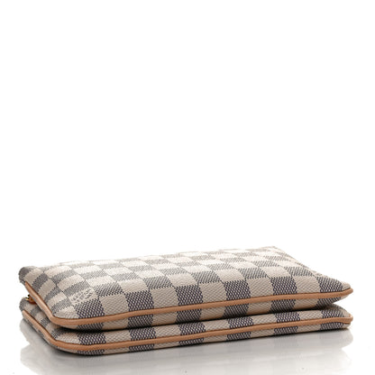 Louis Vuitton Damier Azur Double Zip Pochette 4 of 11