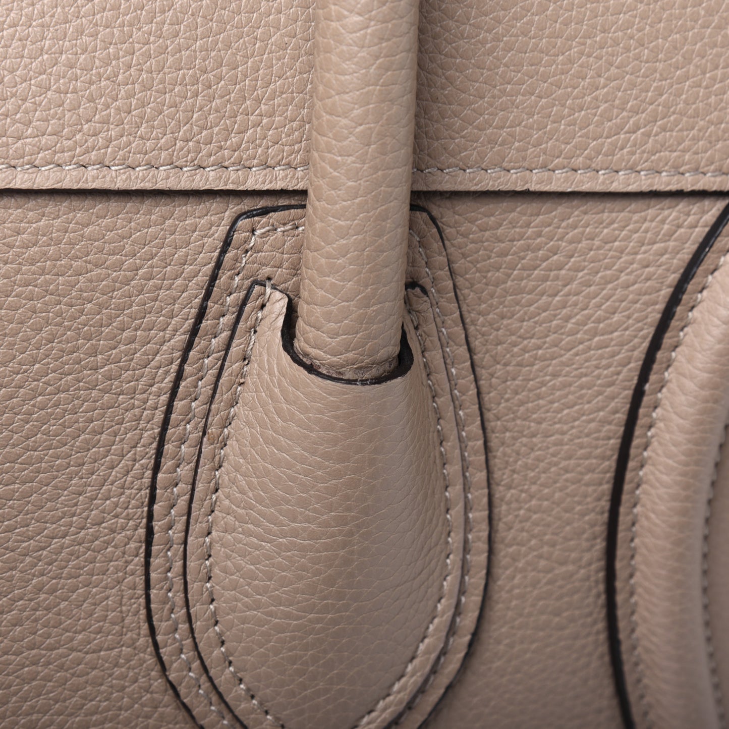 Drummed Calfskin Mini Luggage Dune