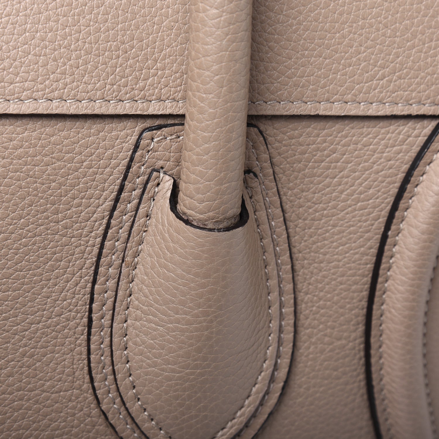 Celine Drummed Calfskin Mini Luggage Dune 20 of 24